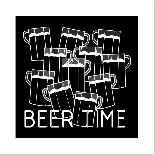 Black and white beer time Wall Art by Nosa rez